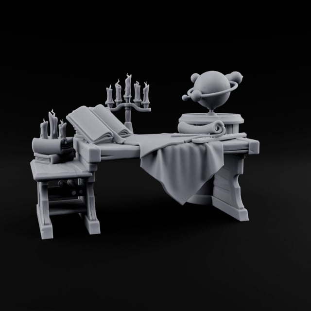 Stargazers' Study Hall Ornate Astronomer Furniture C turntable