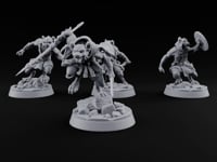 Hunting Pack Fans Out Gnoll Warriors turntable