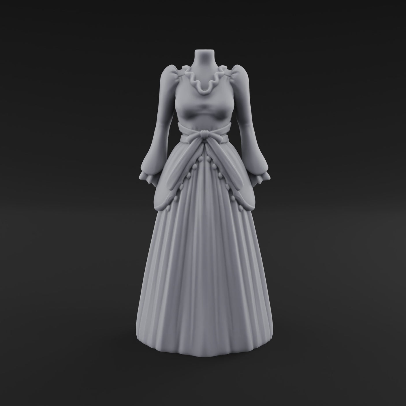 Puffed-Sleeve Mannequin Dress Form