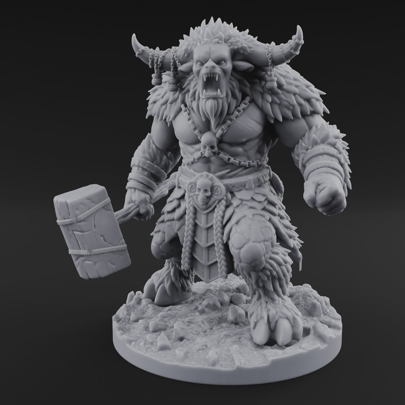 Fist Clenching Yeti Minotaur Brute