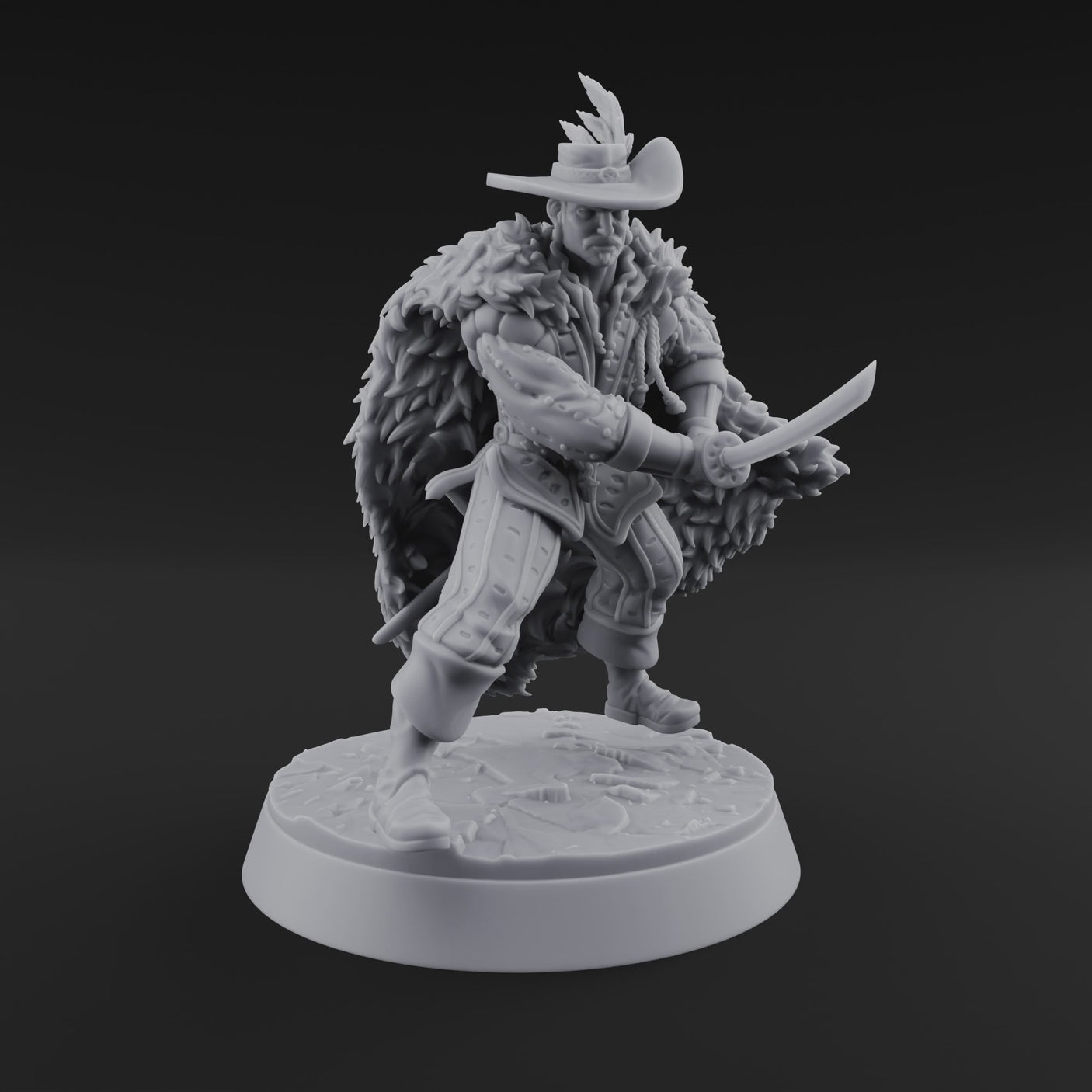 Feathered And Fierce Human Swashbuckler