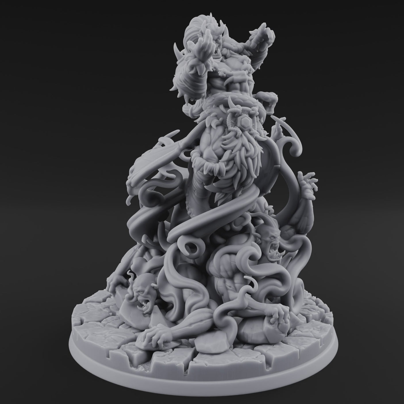 Tentacles Writhing Upward Orc Warlock