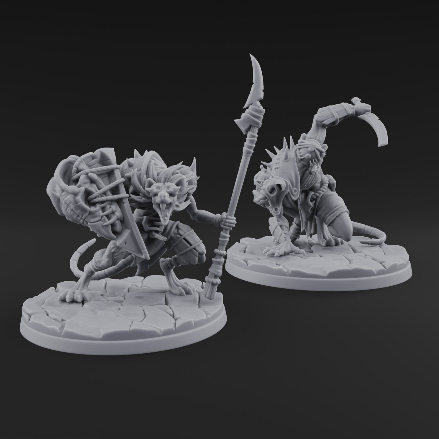 Staff Wielding Fangs Ratfolk
