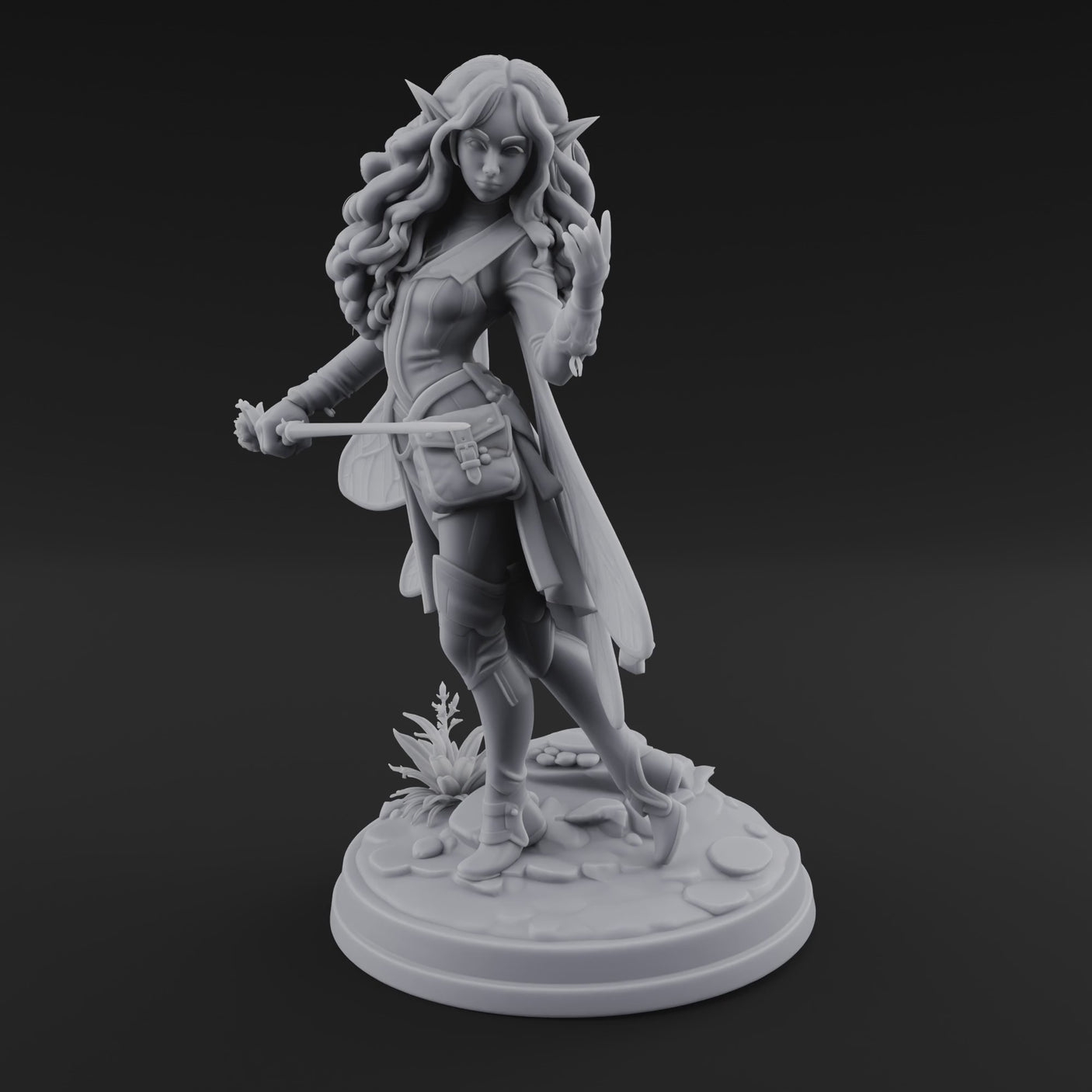 Hair Flowing Confident Elf Rogue