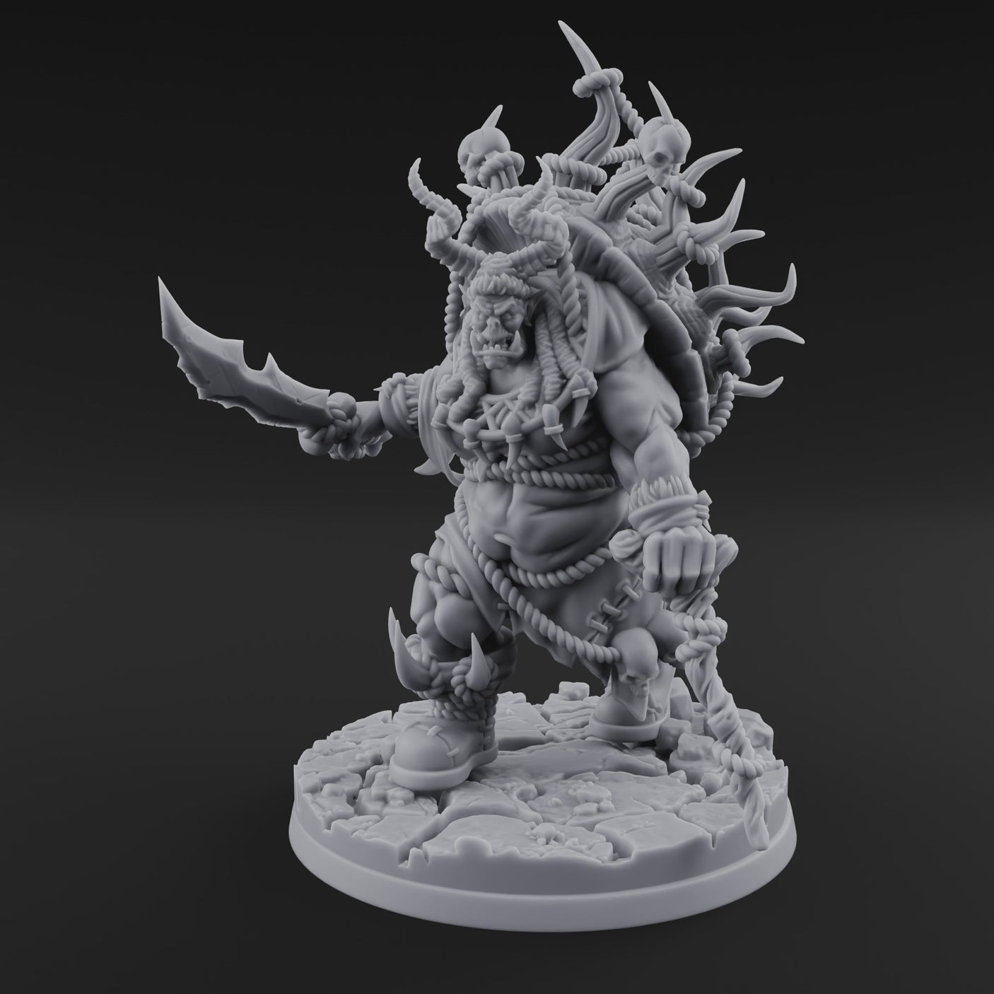 Horns Crowned Spellcasting Orc Shamen A