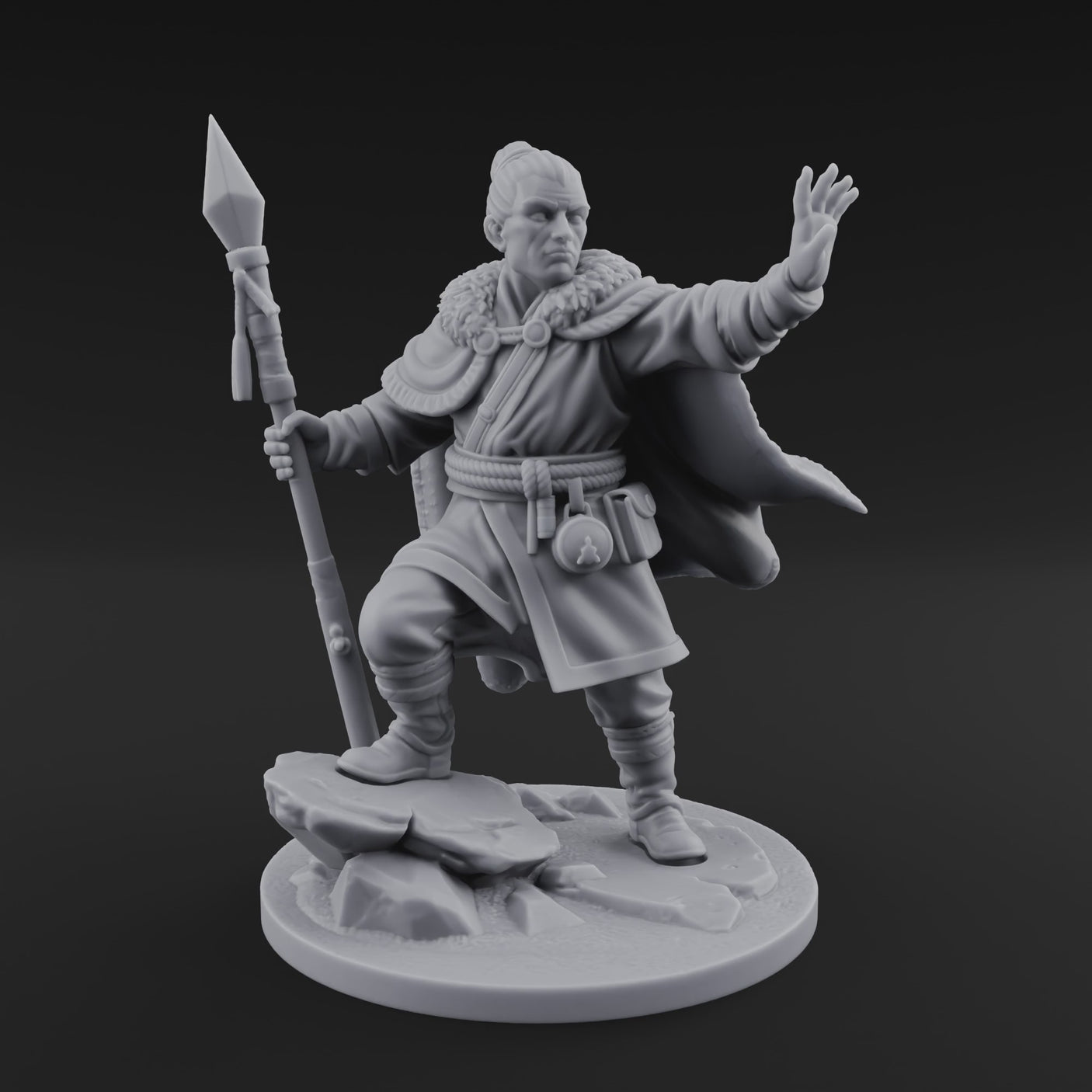 One Arm Raised Proclaiming Human Warlord