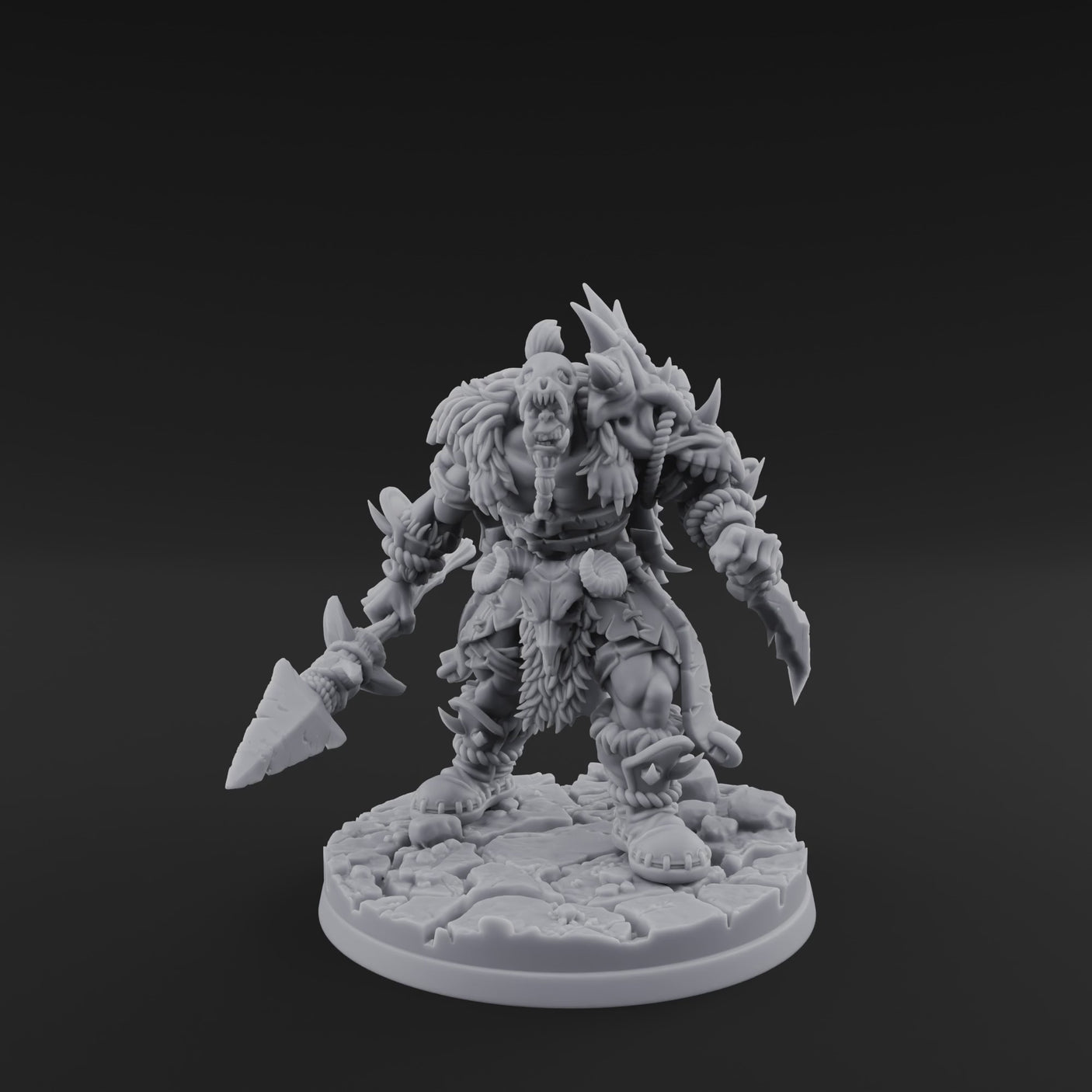 Spikes Bristling Aggressive Orc Hunters A