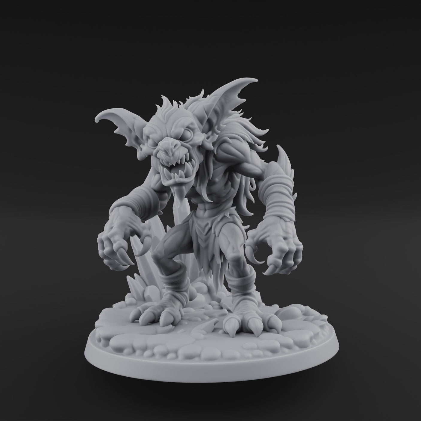 Tusks Bared Snarling Goblin Brute