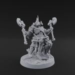 Axe Held High Ornate Human Warlords B