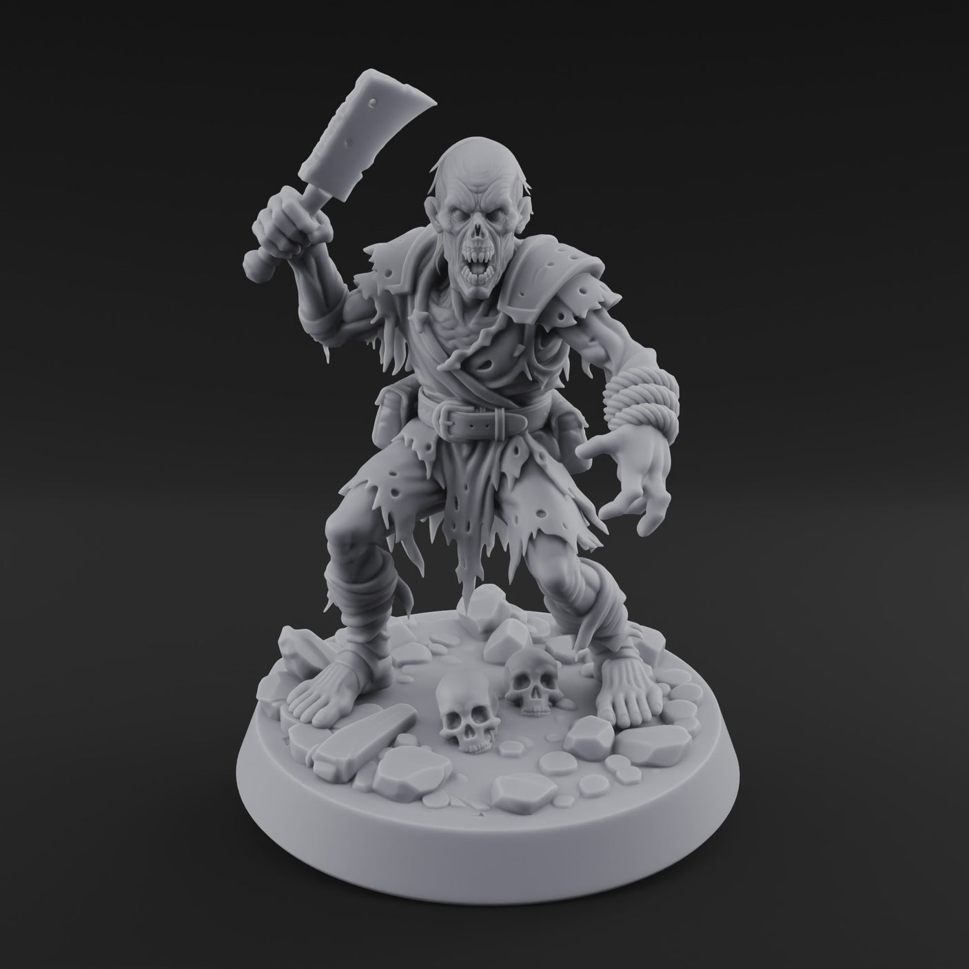 Cleaver Raised Hungry Zombie Brute