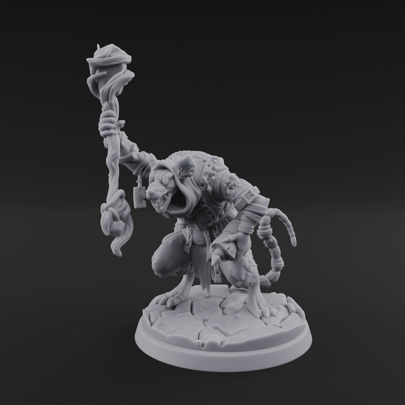 Staff Held High Ratfolk Priest