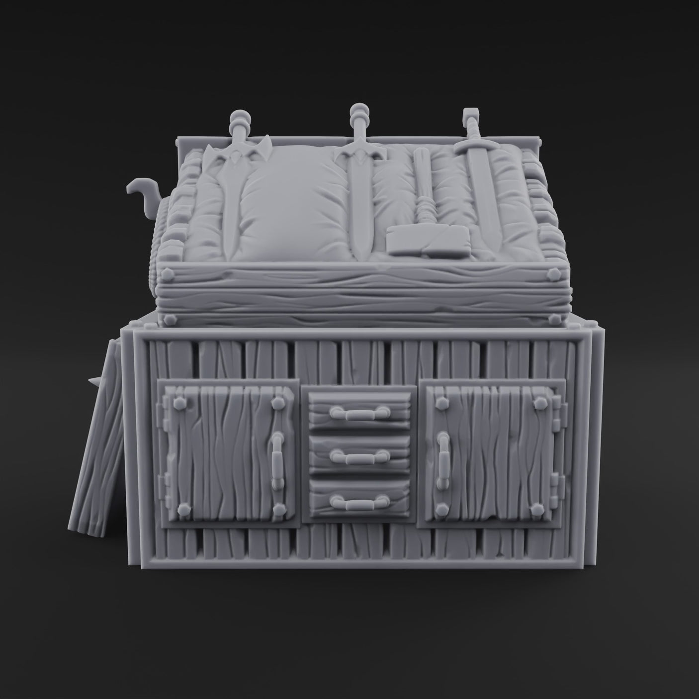 Wooden Weapon Shop Display