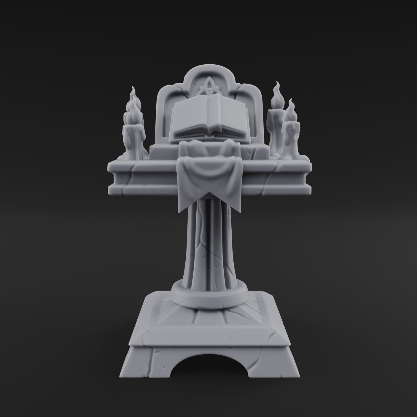 Tome-Crowned Altar Bookrest
