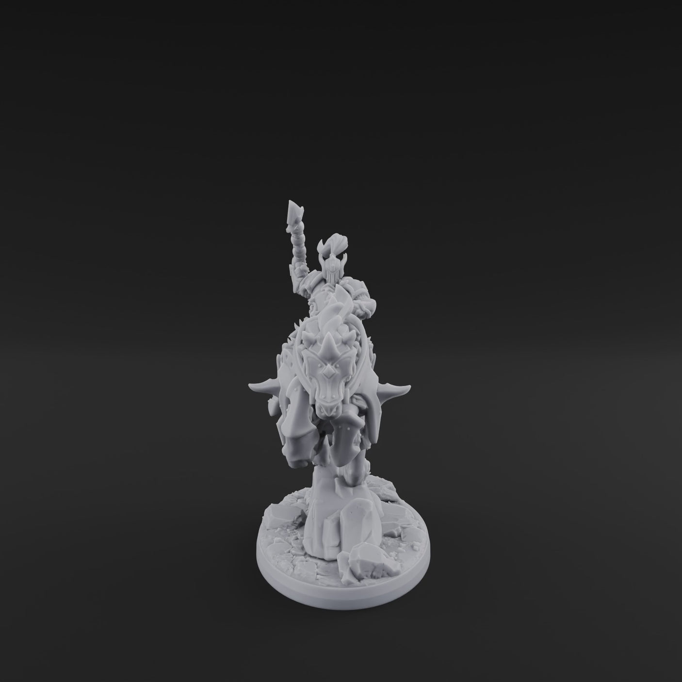 Fist Raised Triumphant War Stallion Warlord A