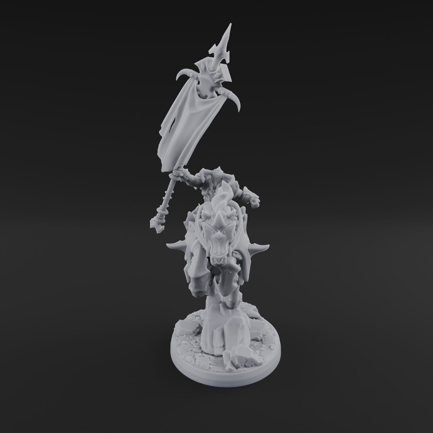 Fist Raised Triumphant War Stallion Warlord F