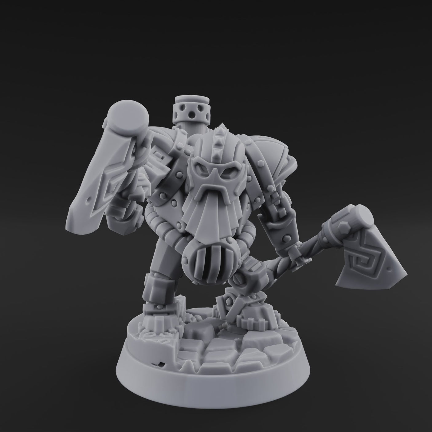 Shell Plated Striding Mech Dwarf Warriors B