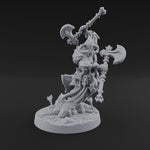 Axe Held High Ornate Human Warlords D