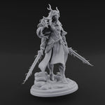 Swept Back Striding Tiefling Warlord