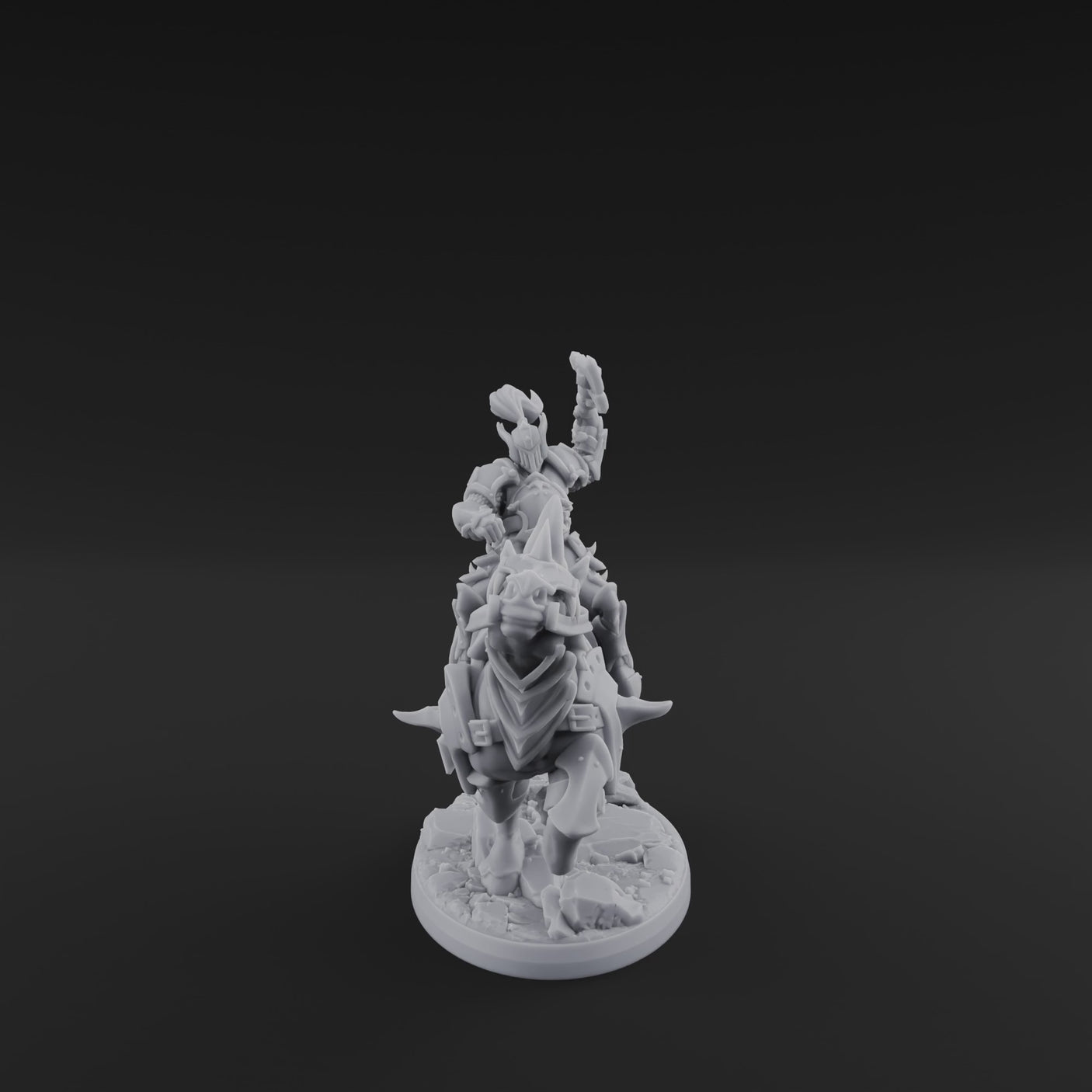 Fist Raised Triumphant War Stallion Warlord E