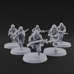 Bayonet Charging World War 2 Japanese Riflemen