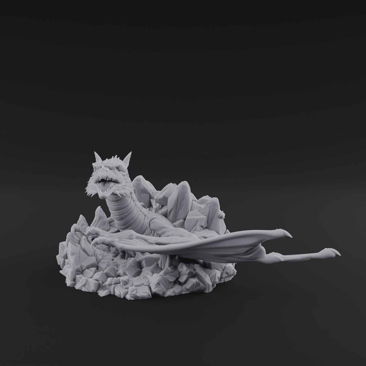 Sprawling On Stone Red Dragon Lounger