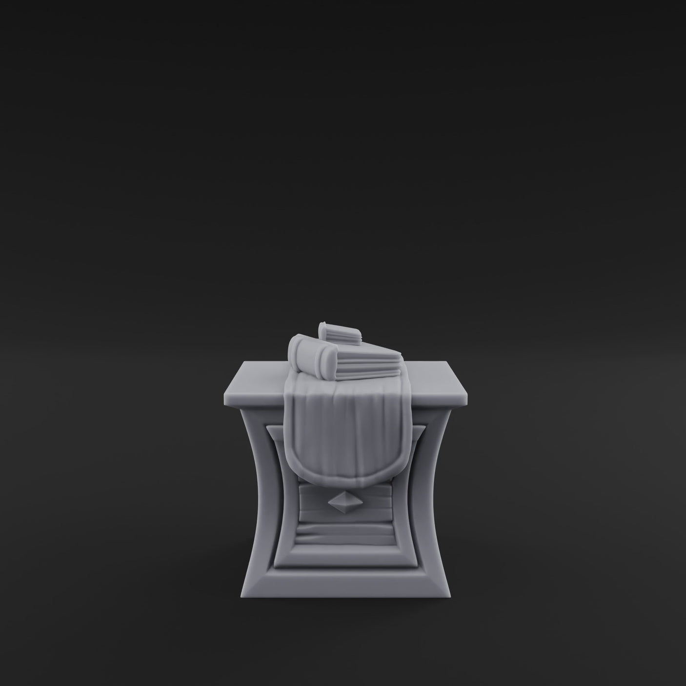Cloth-Bundled Pedestal Table