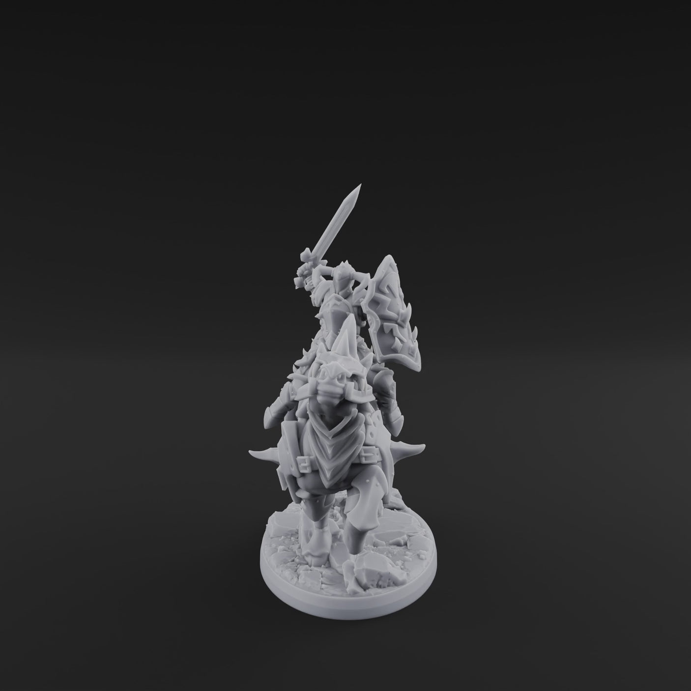 Fist Raised Triumphant War Stallion Warlord C
