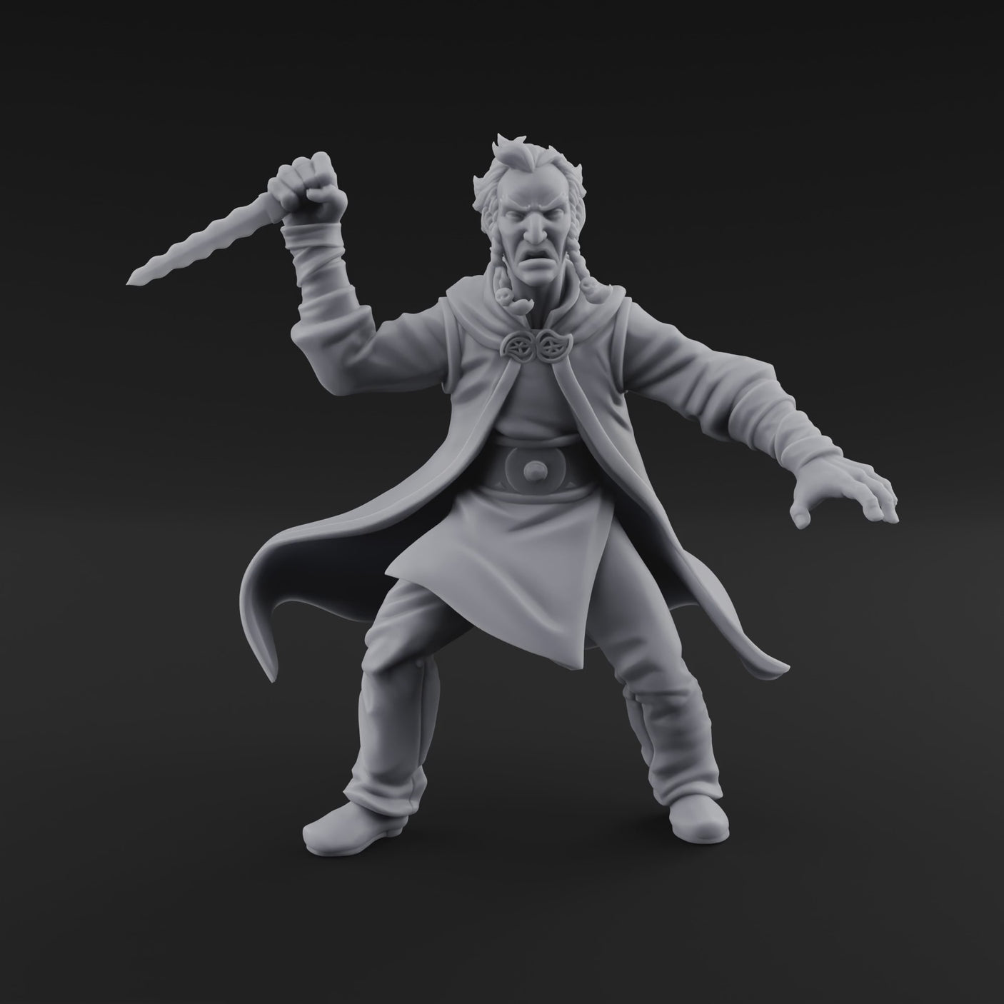 Dagger Raised Defiant Angry Human