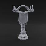 Candlelit Heraldic Banner Stand