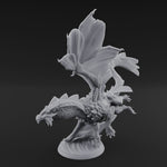 Wings Spread Skimming Bronze Dragon