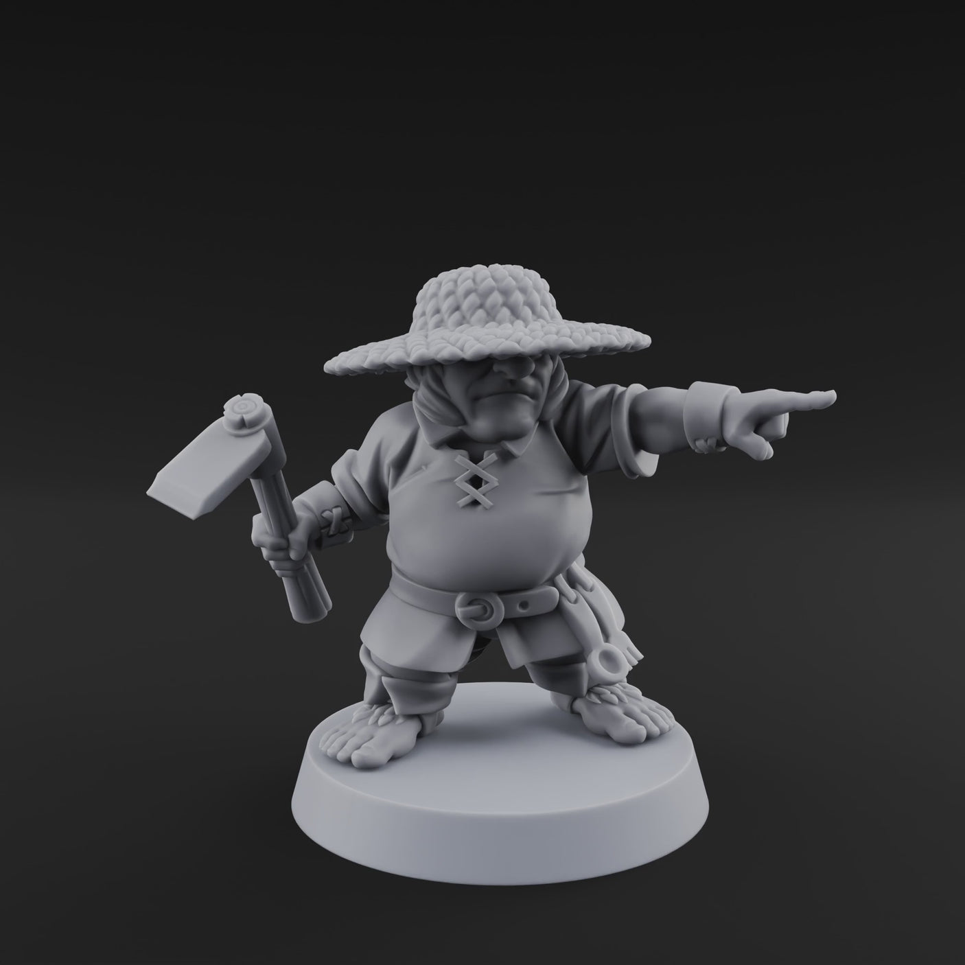 Makeshift Weapons Held High Halfling Militia C