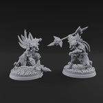 Aztec Inspired Spear Held High Hobgoblin Warrior