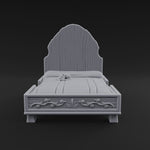 Scrollwork-Framed Noble Bed