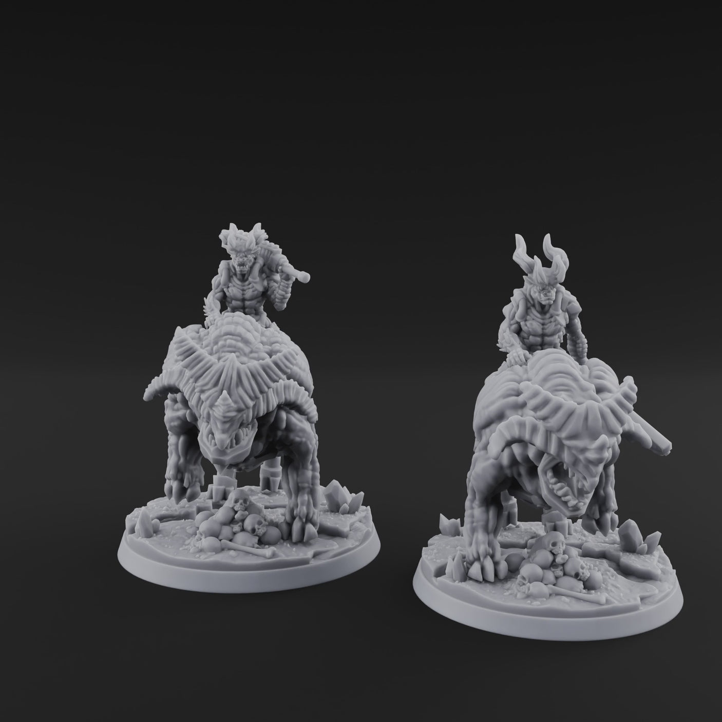 Mounted And Crowned Demon Warlord