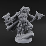 Axes Held High Barbarian Warchief