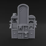 Mirror-Fronted Vanity Dresser