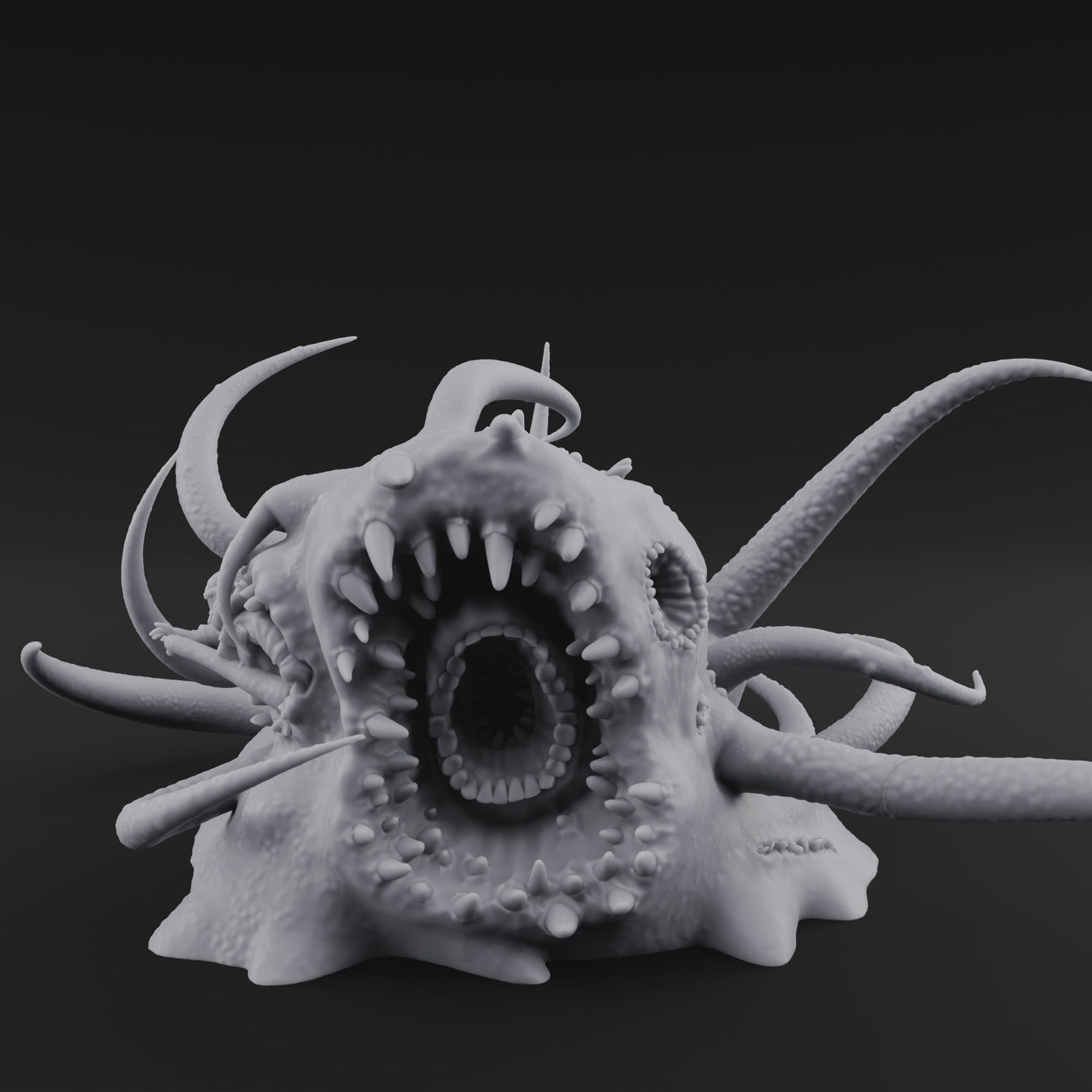 Mouth Gaping Wide Purple Worm