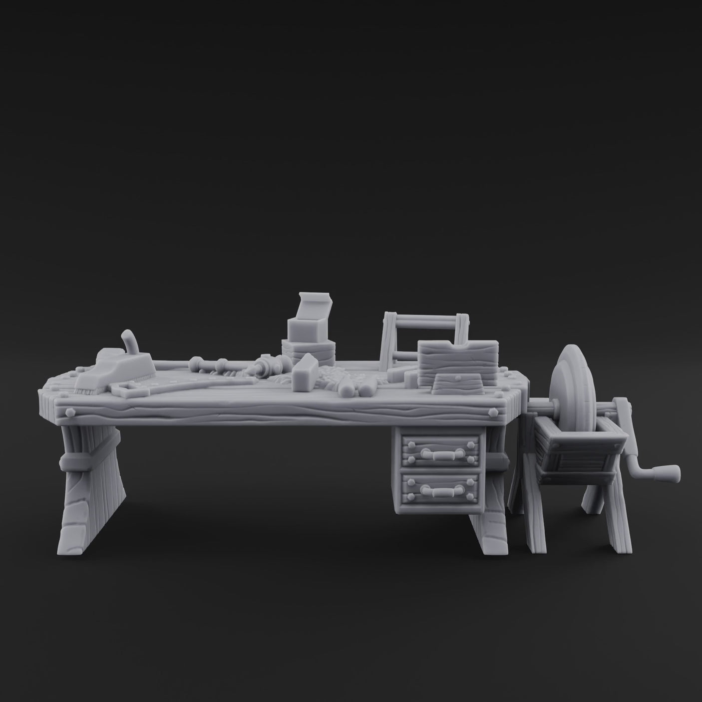 Cluttered-Surface Craftsman's Workbench