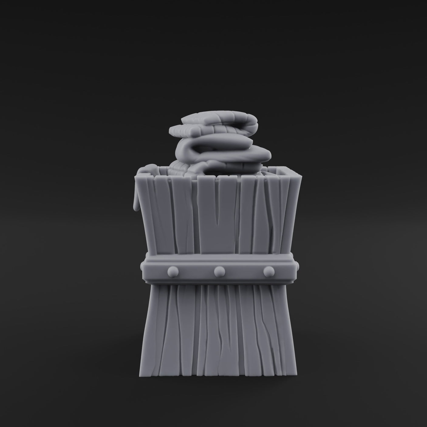 Folded-Linen Laundry Basket