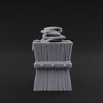 Folded-Linen Laundry Basket