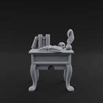 Skull-Crowned Scholar's Writing Desk