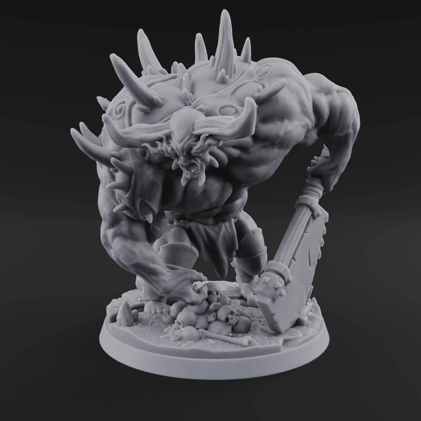 Tusks Gleaming Menacing Demon Brute