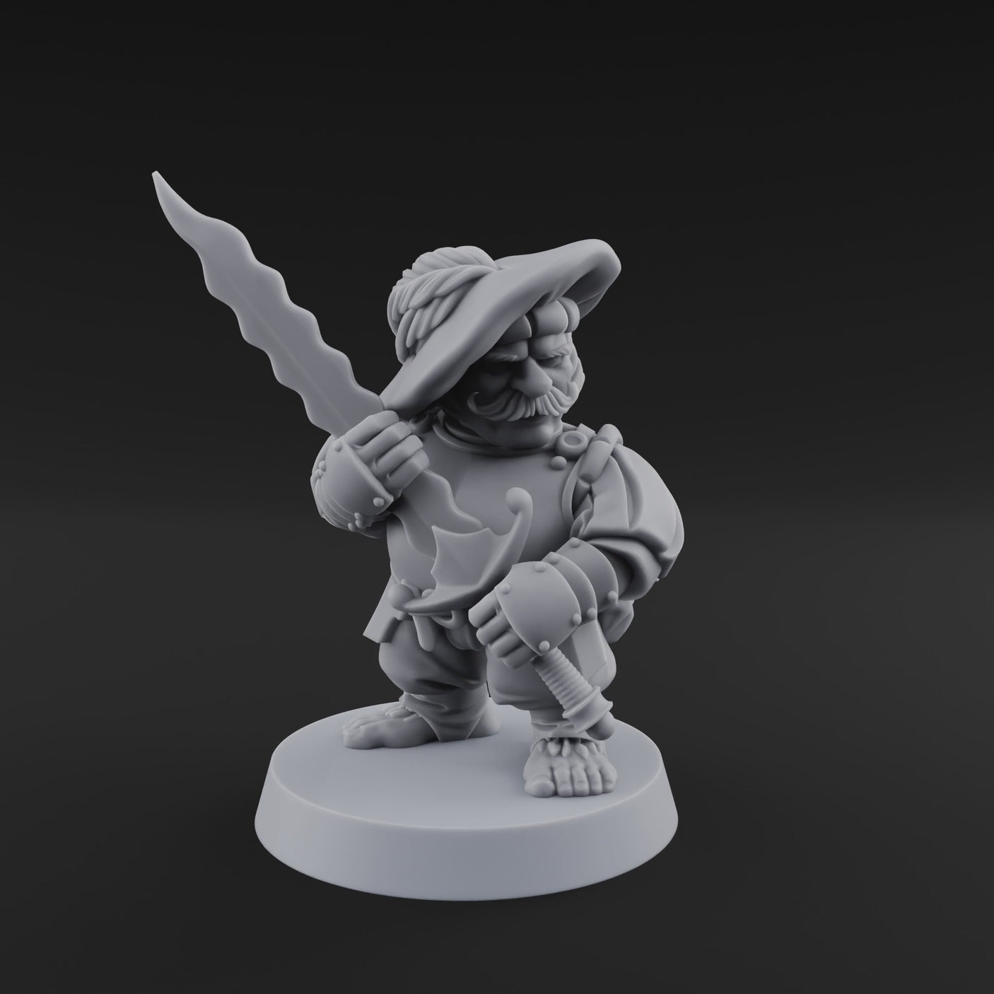 Swinging Low Halfling Greatsword Unit B