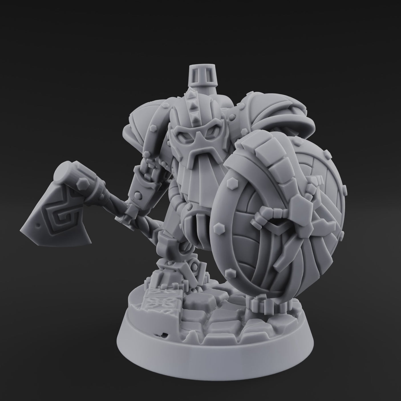 Shell Plated Striding Mech Dwarf Warriors A