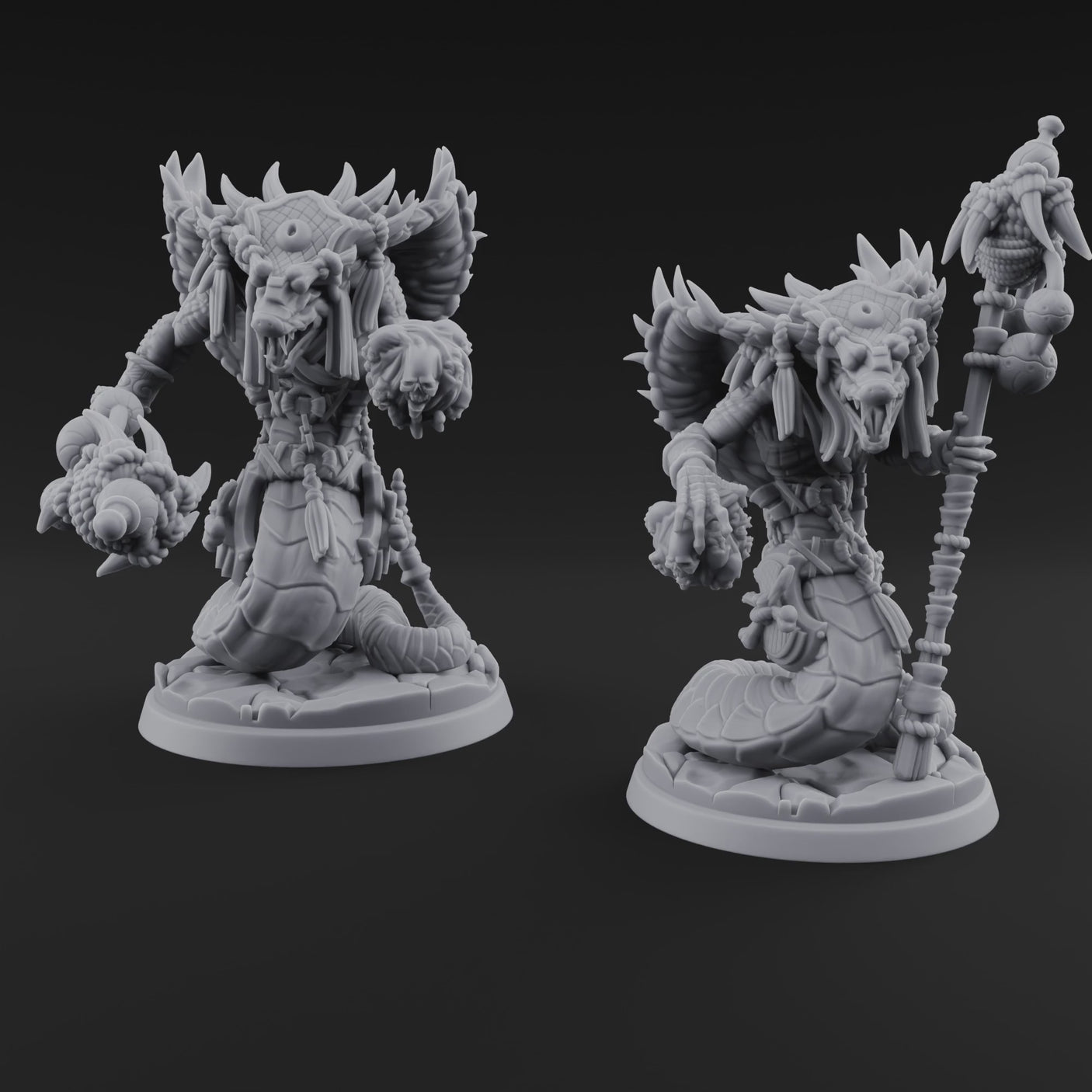 Skulls Dangling Naga Warlocks
