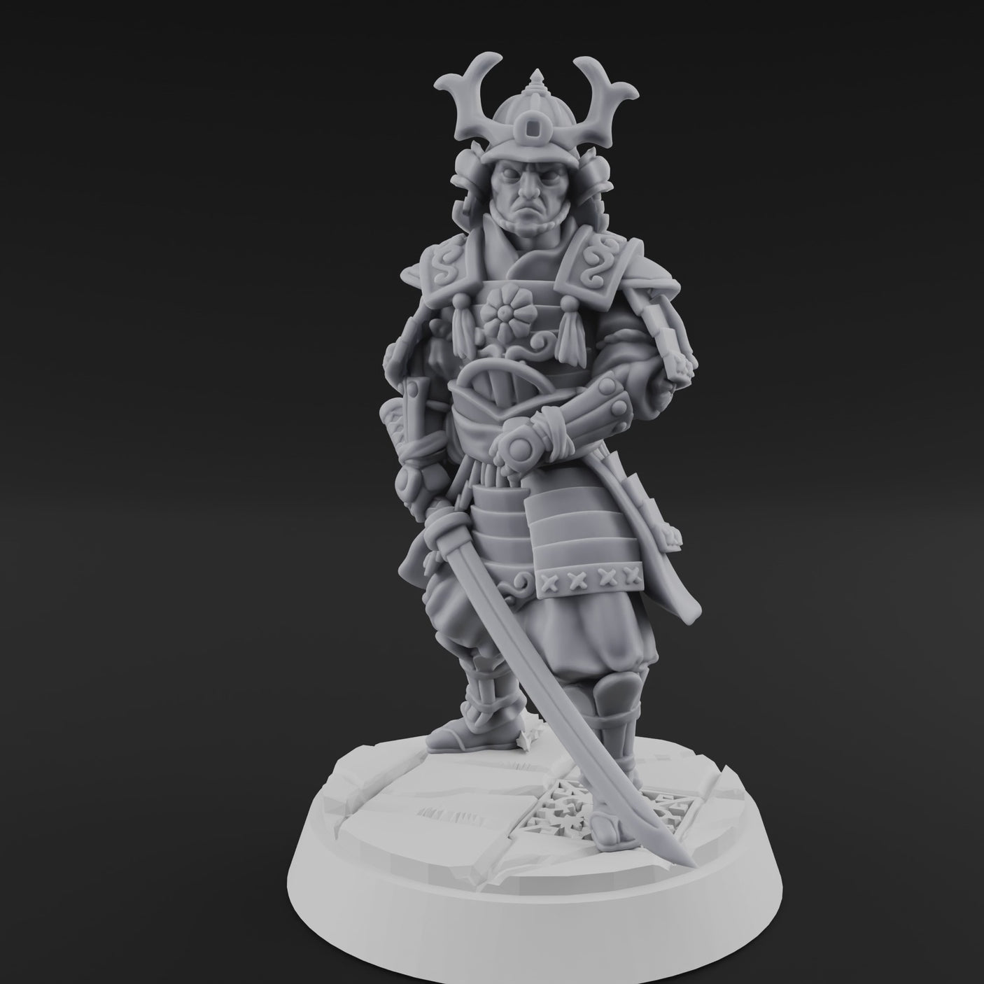 Stern Horned Samurai A