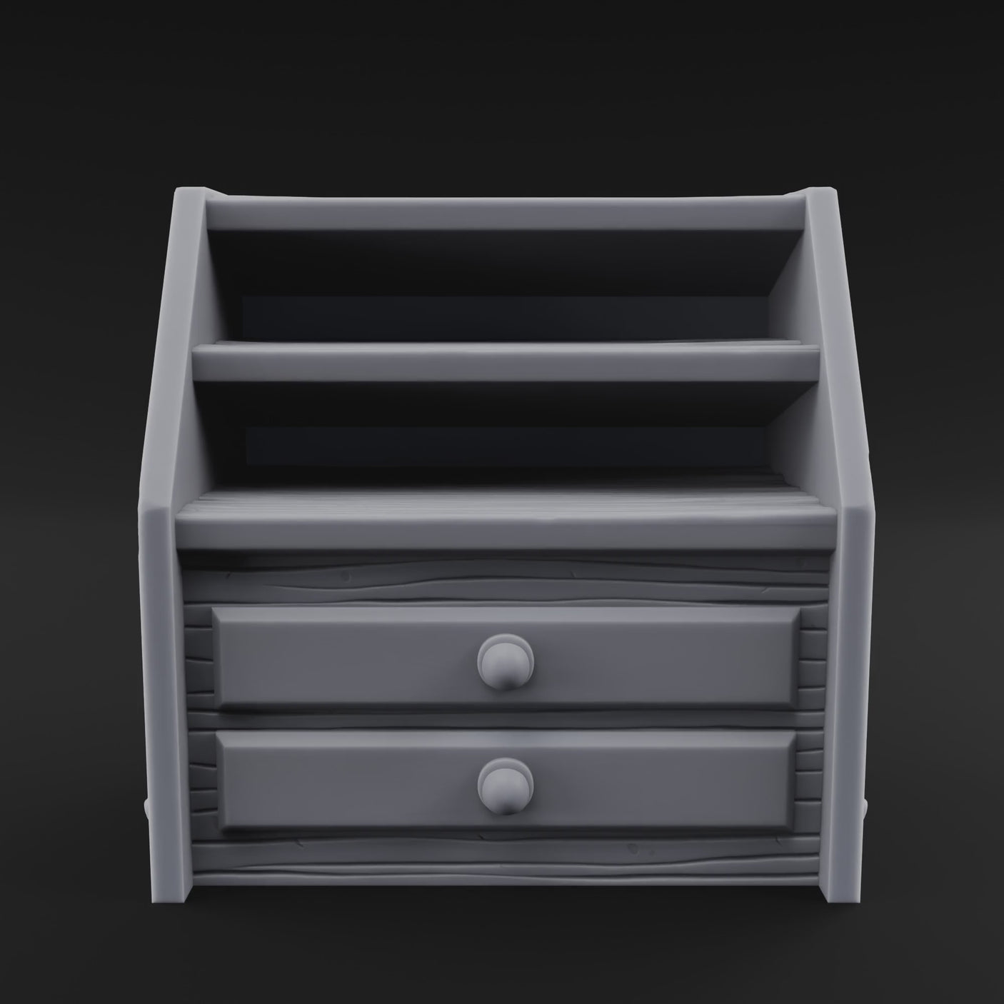 Empty-Shelved Storage Chest Drawers