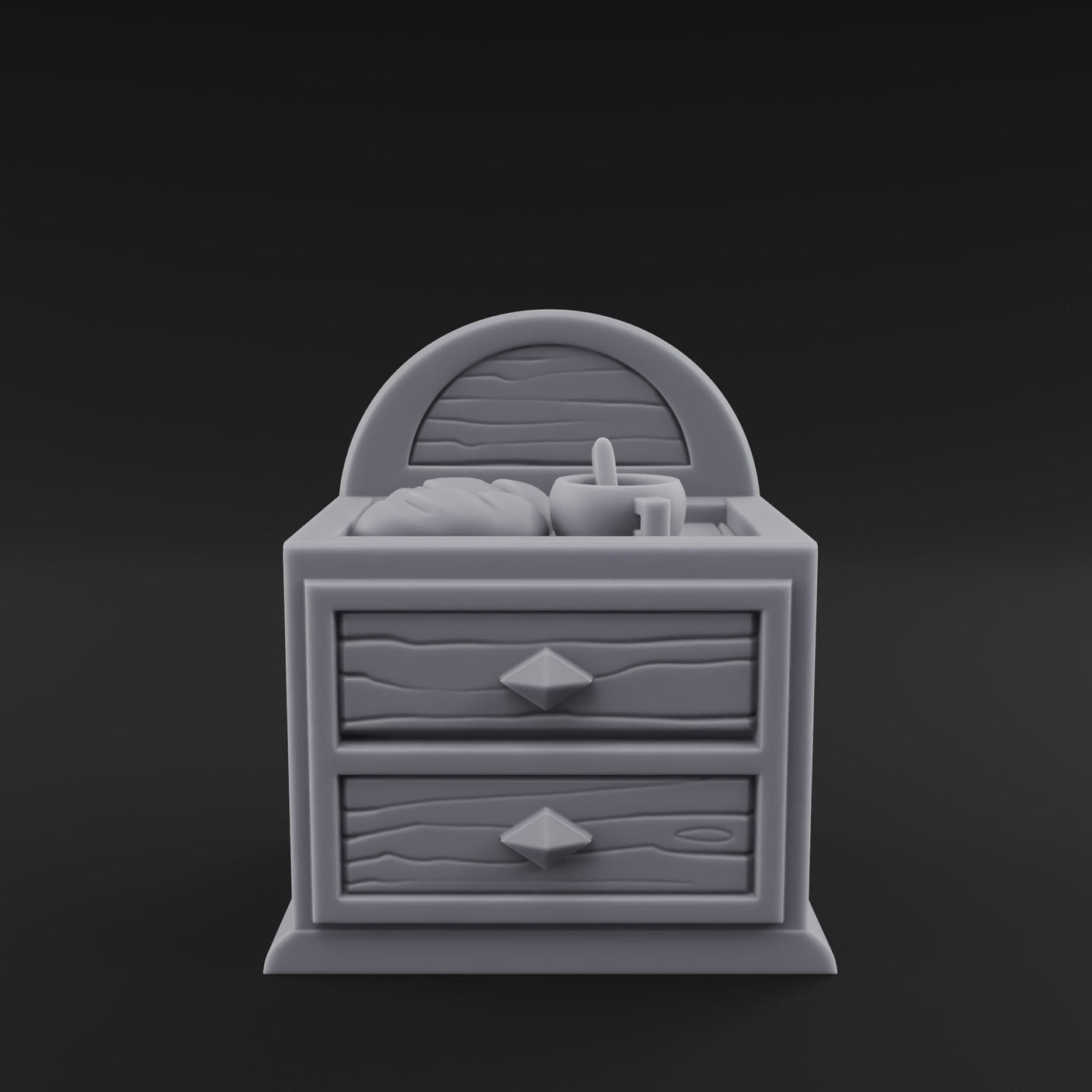 Linen-Topped Bedroom Nightstand
