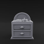 Linen-Topped Bedroom Nightstand