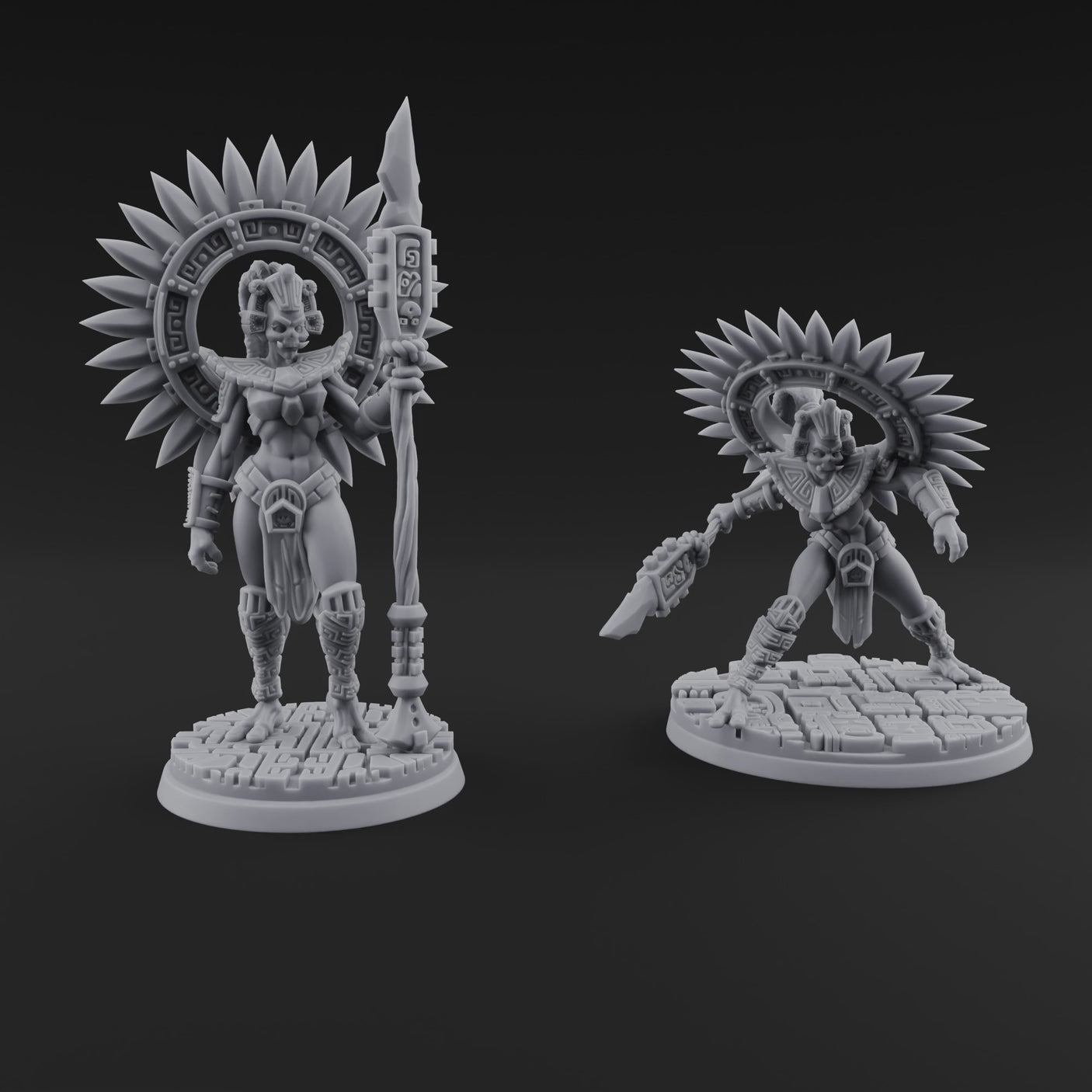 Aztec Inspired Spiked Crown Commanding Hobgoblin Warlord